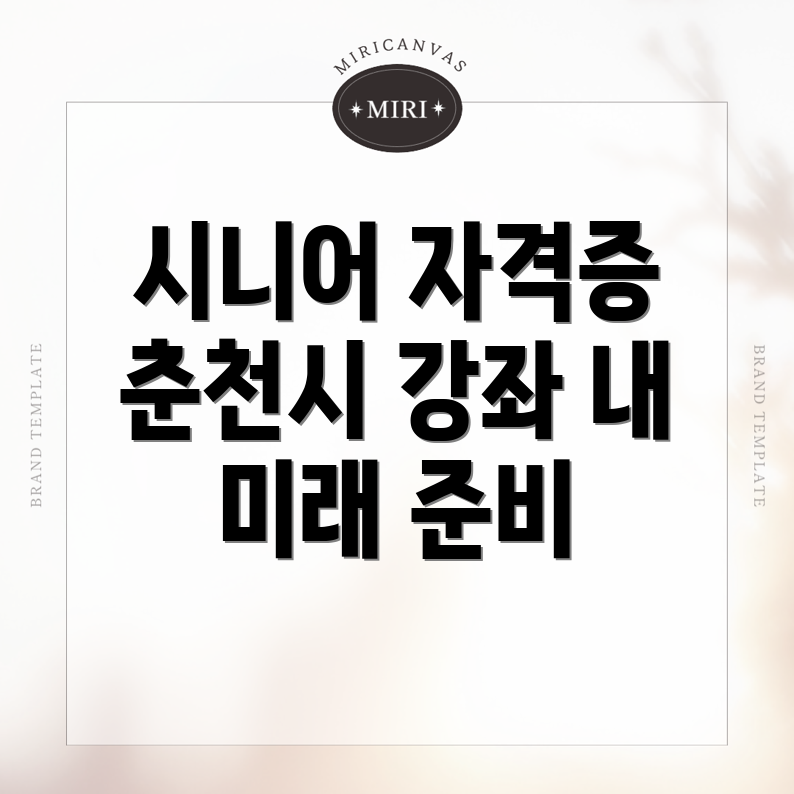 시니어 자격증