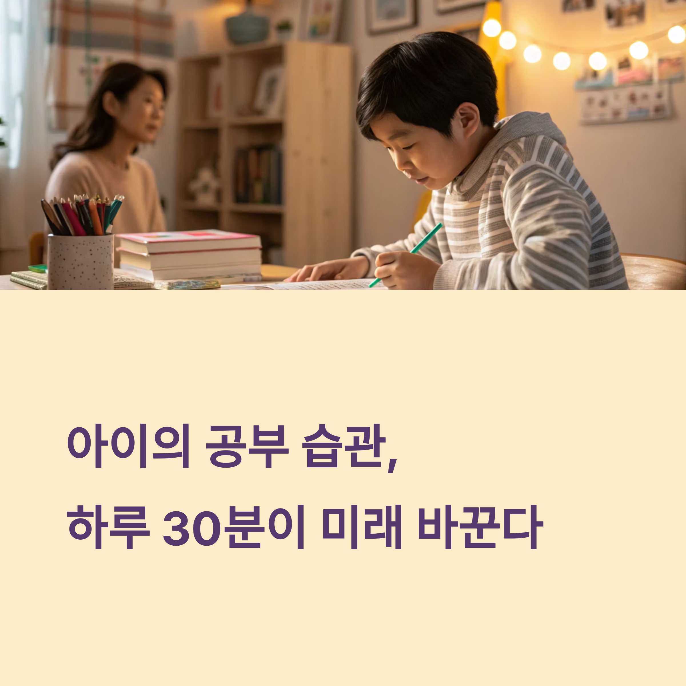 아이의 공부 습관, 하루 30분이 미래를 바꾼다