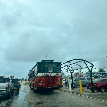 괌 빨간버스 Red Guahan shuttle bus 타는곳