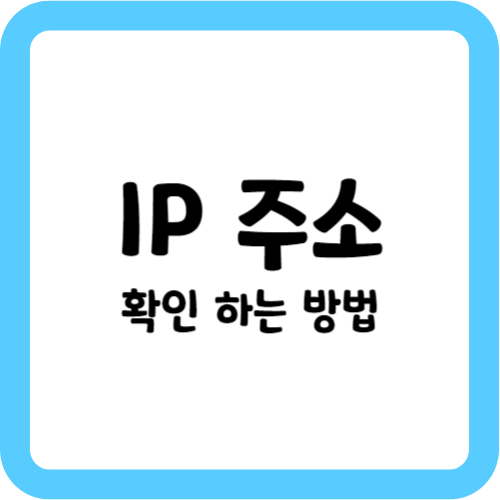 IP 주소 확인 방법