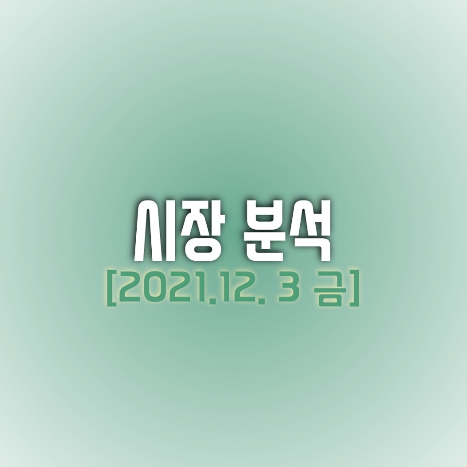  금일(12/03) 주식 시장 분석