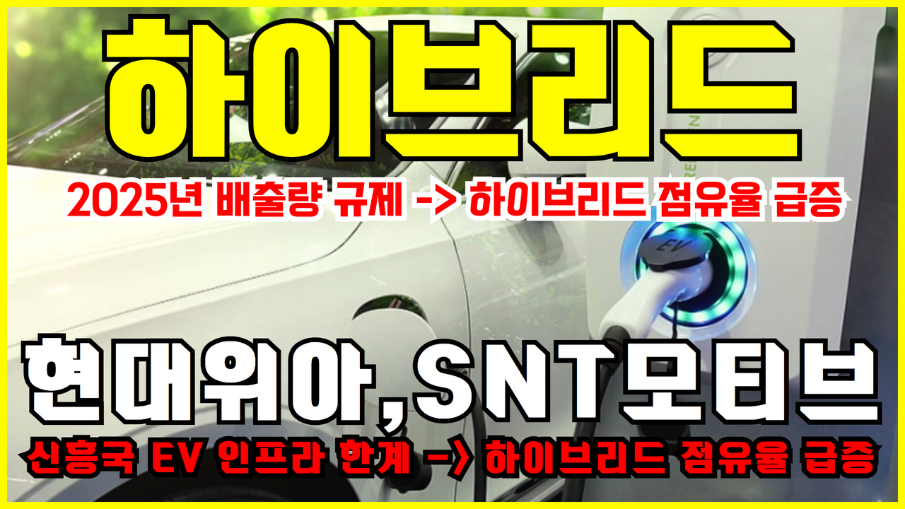  자동차관련주 현대위아 , SNT모티브 주가 전망 ( 하이브리드 전기차 관련주 )