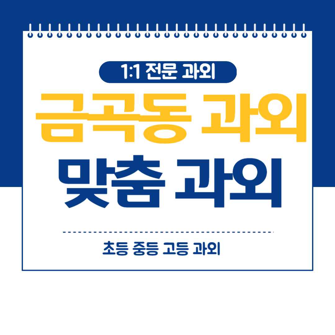  금곡동 중등 영수과외 일대일 맞춤수업으로 내신대비 해요