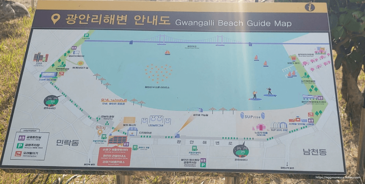 광안리해변 안내도