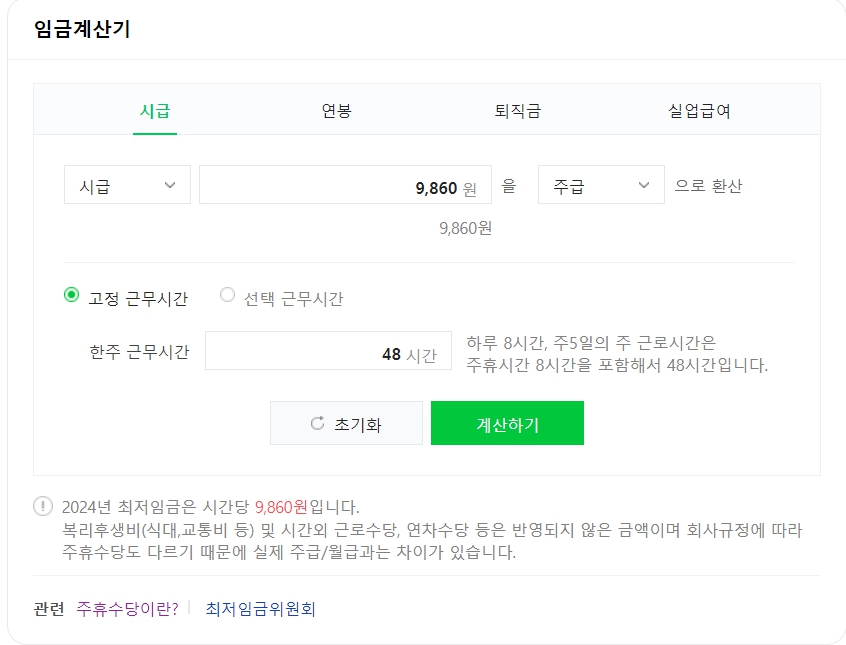 주휴수당 계산 방법