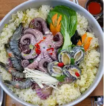 해신 닭칼국수 대왕암 돌미역 칼국수