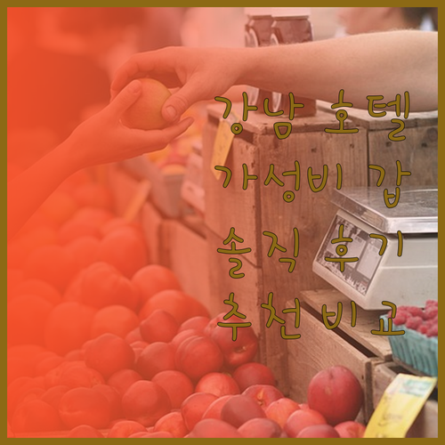 가성비 갑 강남 호텔 추천 안다즈, 