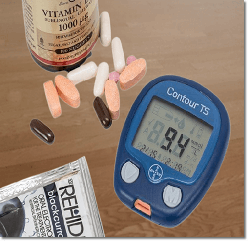 당뇨병 약과 혈당 측정기