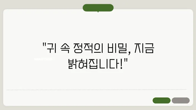 이명 치료방법 및 원인 그리고 예방법 / 귀에서 이상한 소리가 나요!