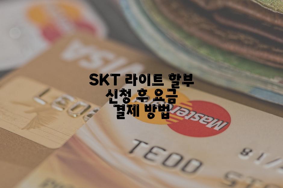 SKT 라이트 할부 신청 후 요금 결제 방법