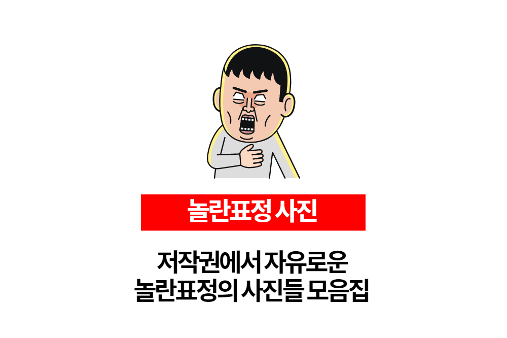  저작권에서 자유로운 놀란표정의 사진모음집