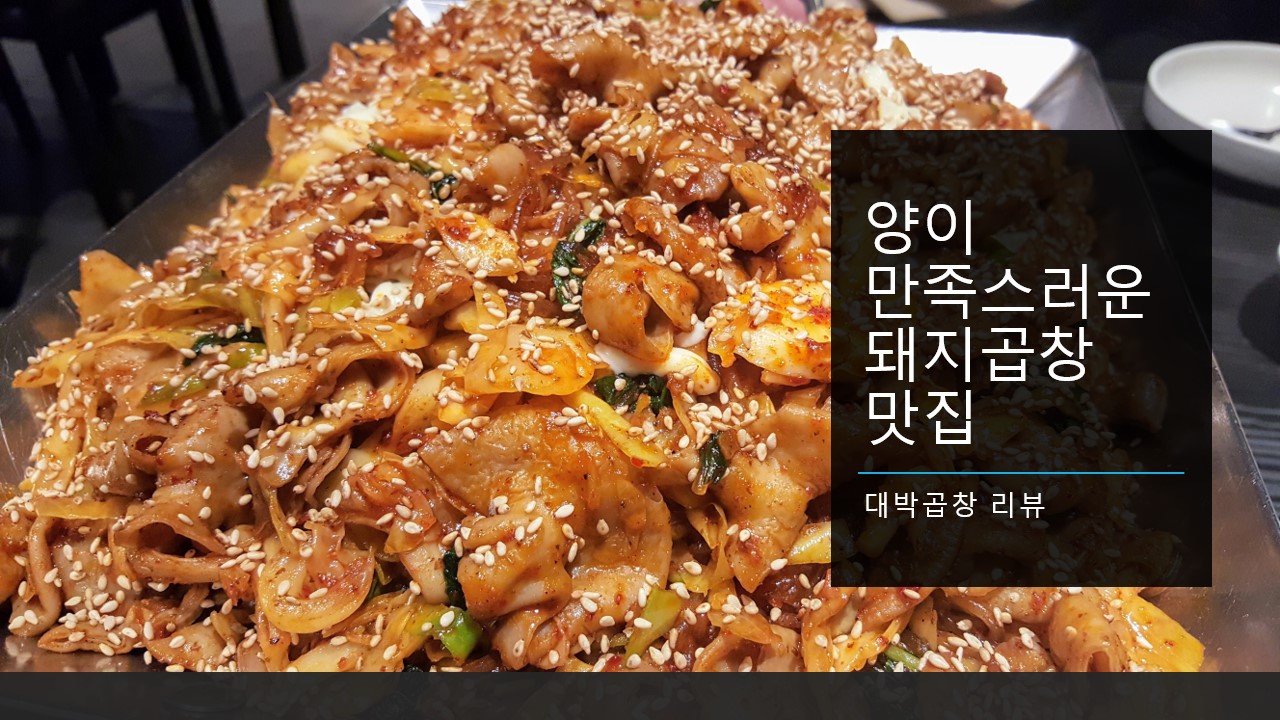  양이 많은데 맛도 끝내주는 돼지곱창을 원한다면 추천하는 곱창 맛집 리뷰:: 대존맛 신정역 대박곱창 추천 후기, 메뉴, 영업시간 등 안내