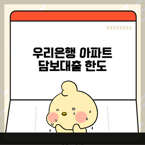 우리은행 아파트담보대출 한도