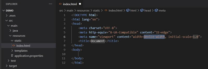 html 파일 작성
