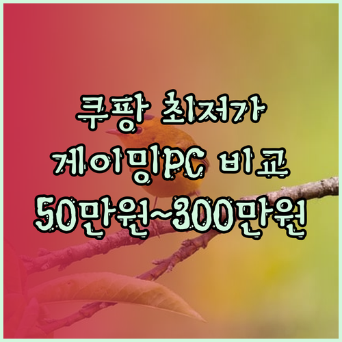 쿠팡 최저가 게이밍PC? 리뉴올PC와
