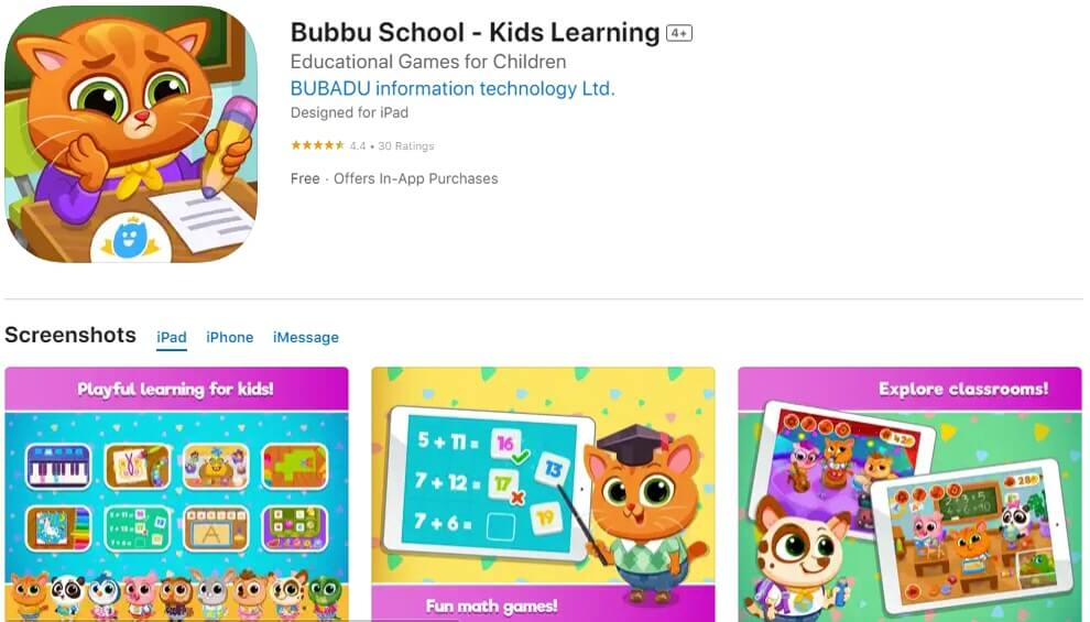 Bubbu School - Kids Learning