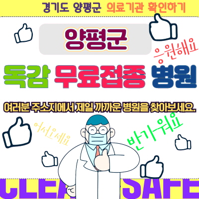 양평군 독감 무료접종 병원