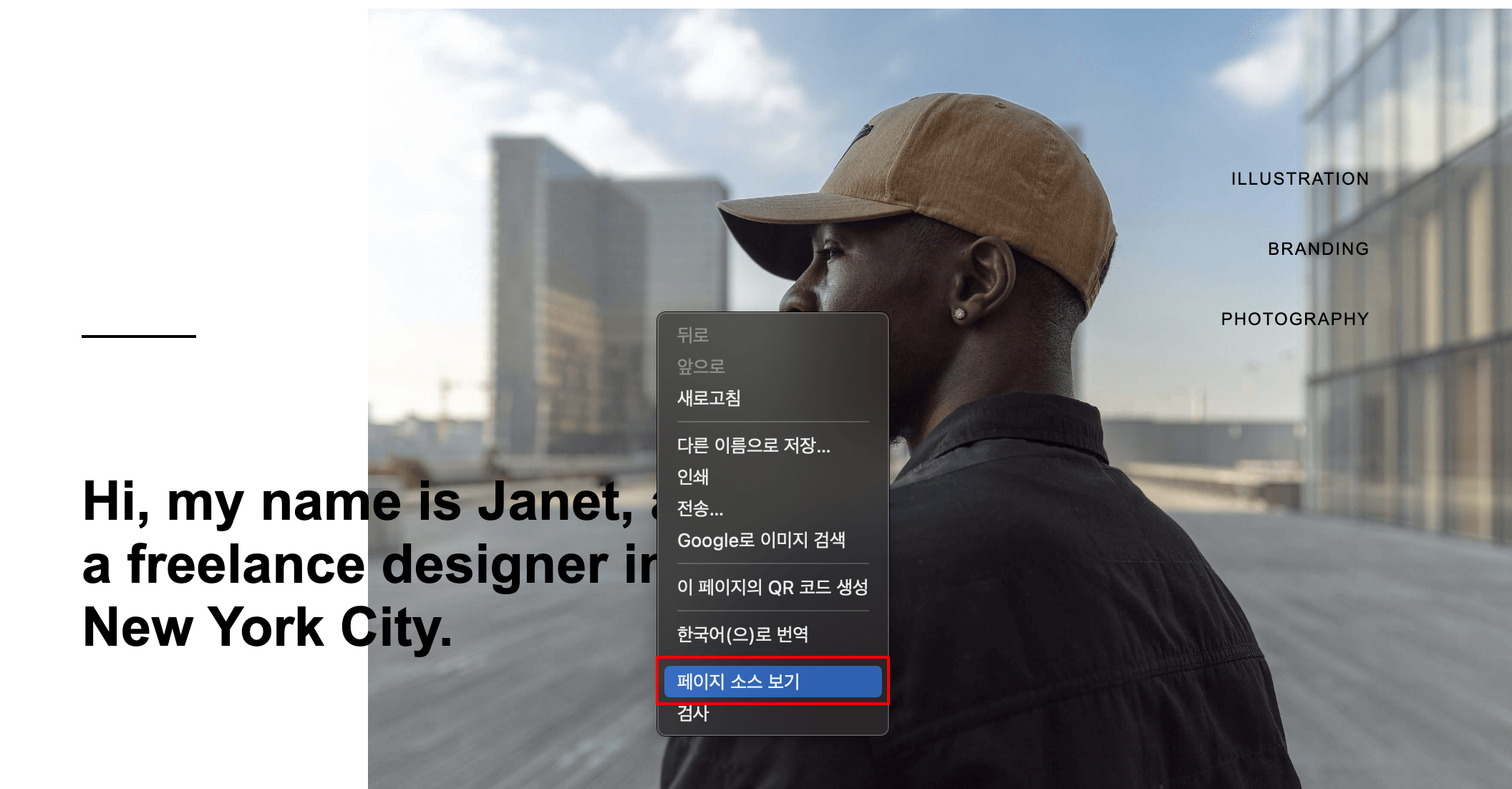Webflow 사이트 페이지 소스 보기