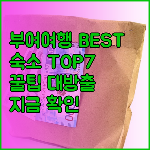 부여 여행 계획 중이신가요? 추천 숙