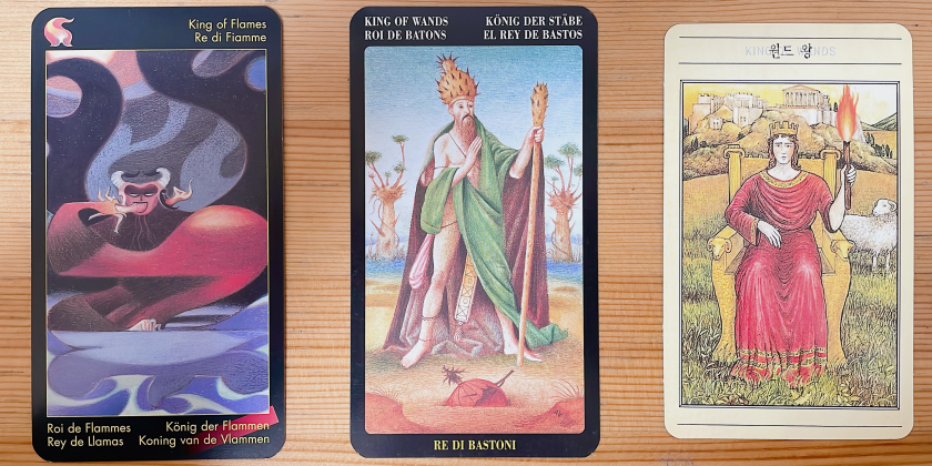King of wands tarot 타로 왕의 완드 카드 의미 상징
