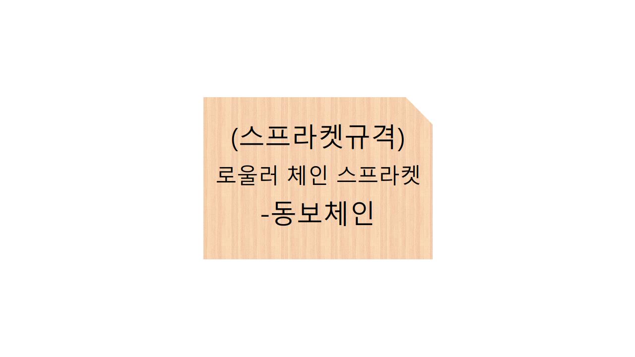  (스프라켓규격)로울러 체인 스프라켓 - 동보체인