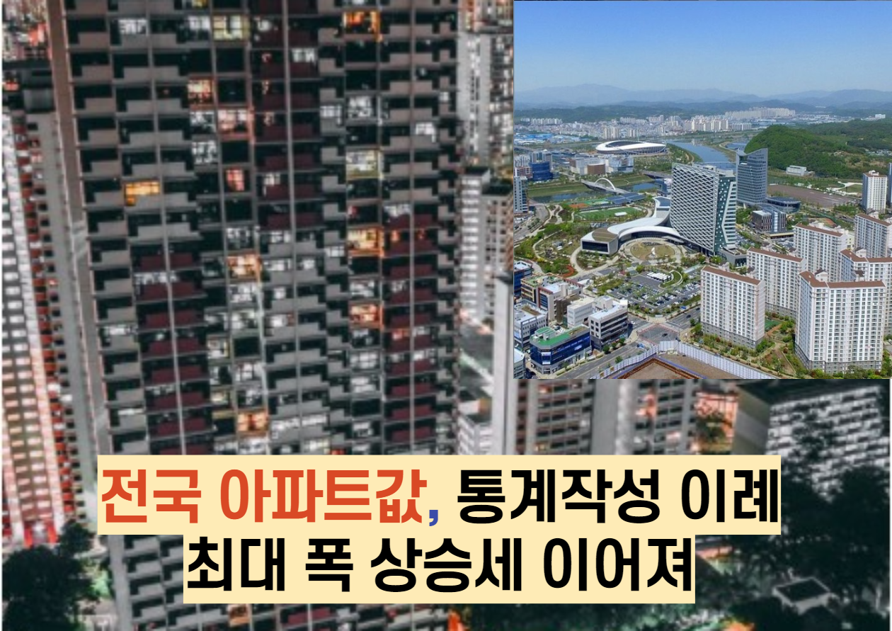  전국 아파트값, 통계작성 이례 최대 폭 상승세 이어져