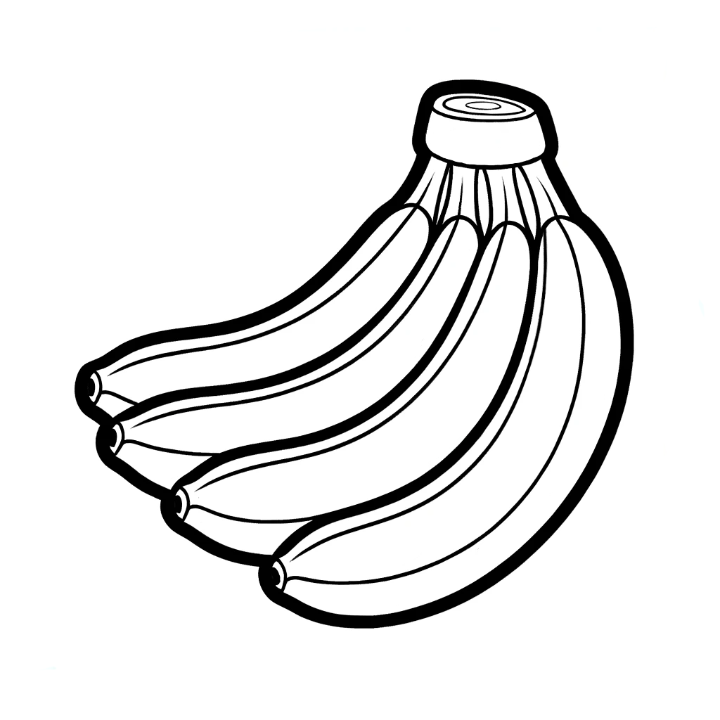 바나나 색칠공부 도안 banana coloring page