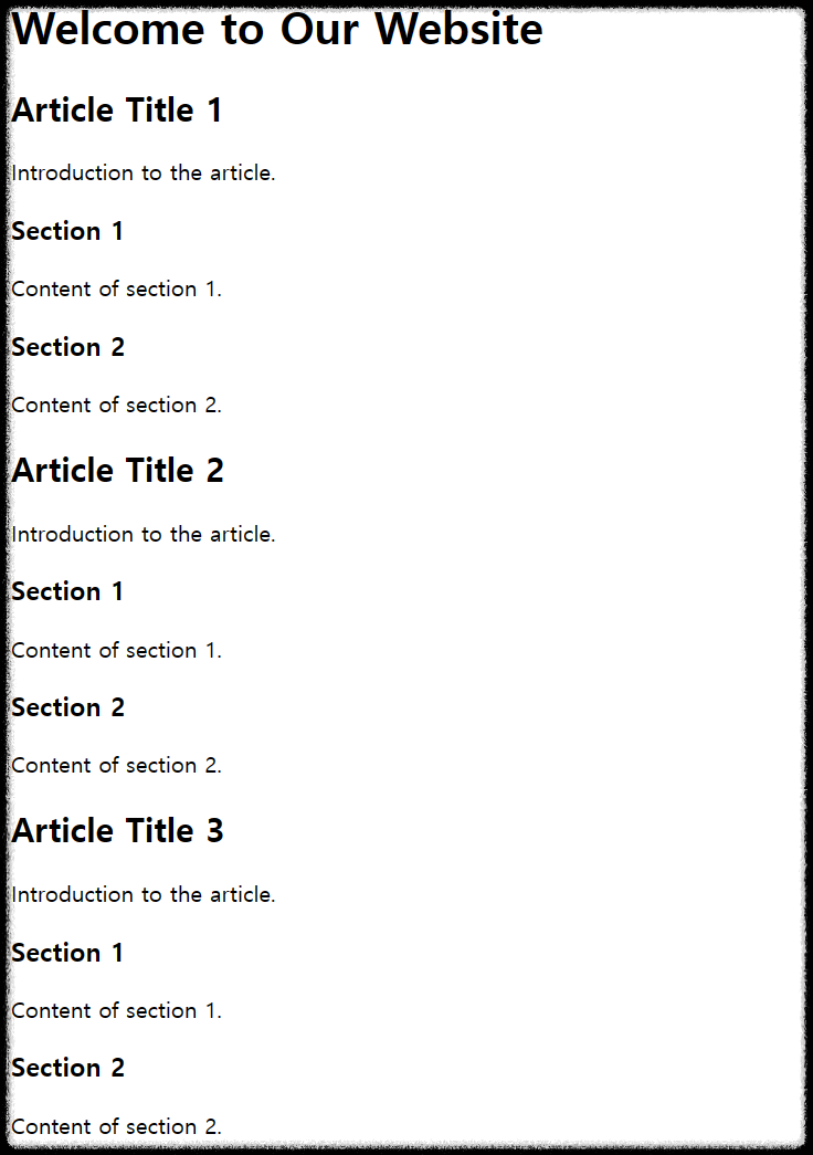html 기본 구조, 틀 3