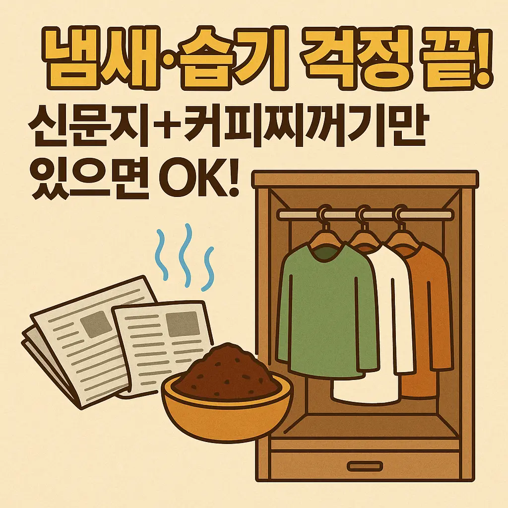 옷장 속 습기와 냄새 한 번에 해결