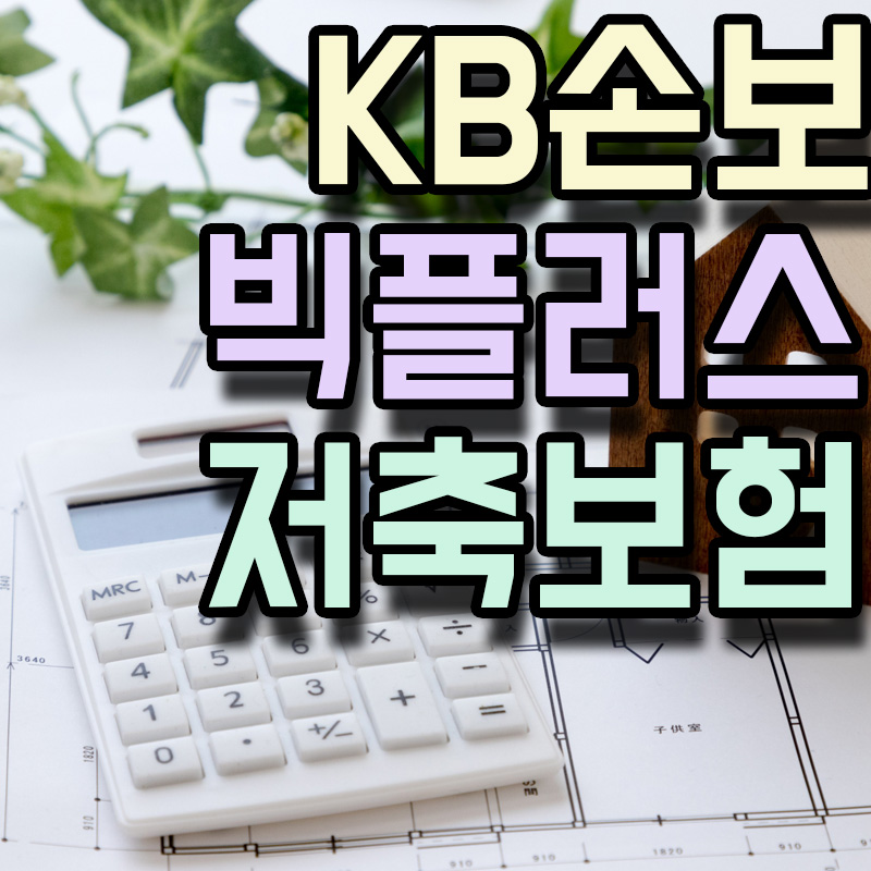  KB손해보험 KB빅플러스저축보험 정보 알아보기