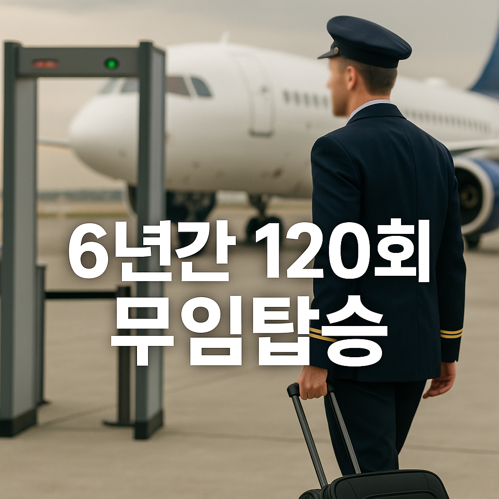 승무원 행세로 120회 무임탑승?