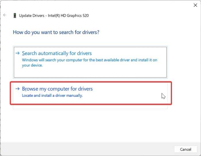 내 컴퓨터에서 드라이버 찾아보기