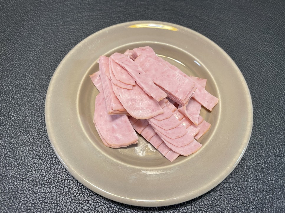 양파와햄손질