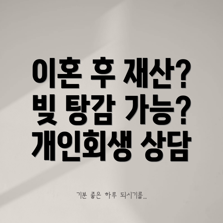 이혼 후 개인회생