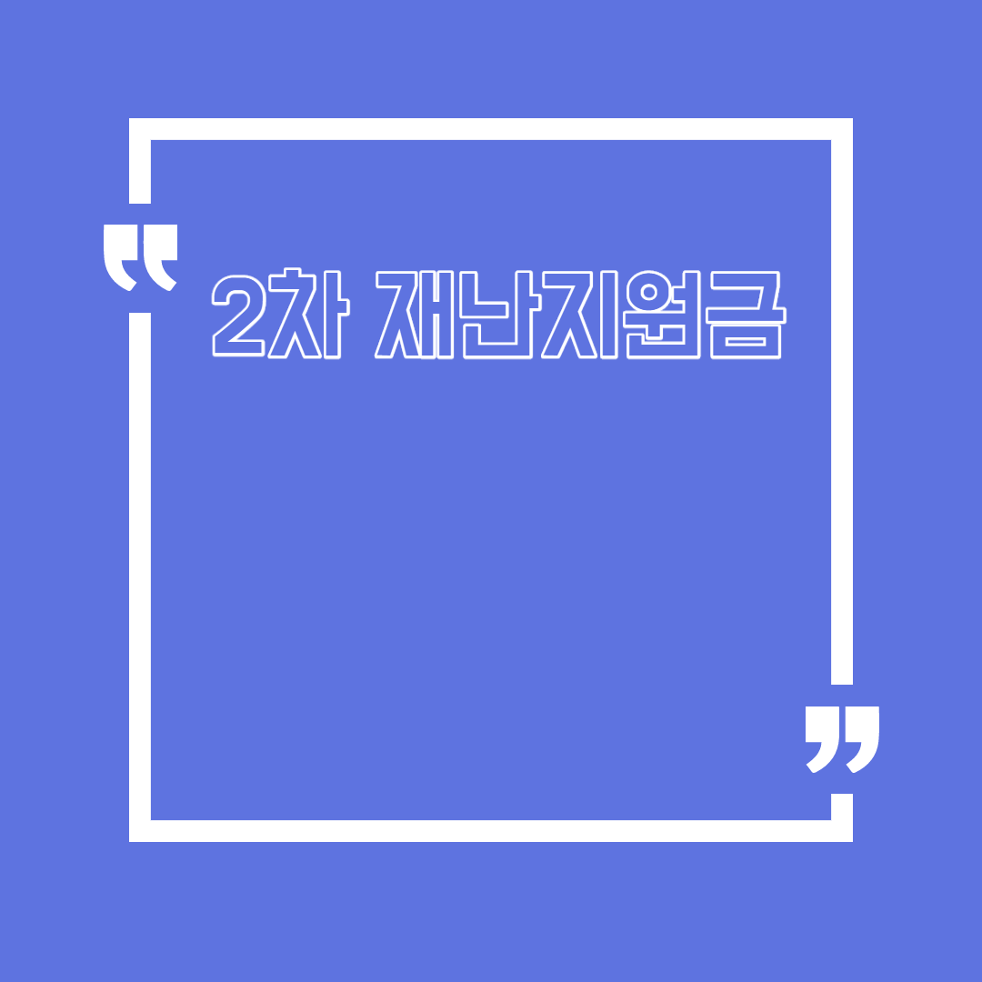  2차 재난지원금