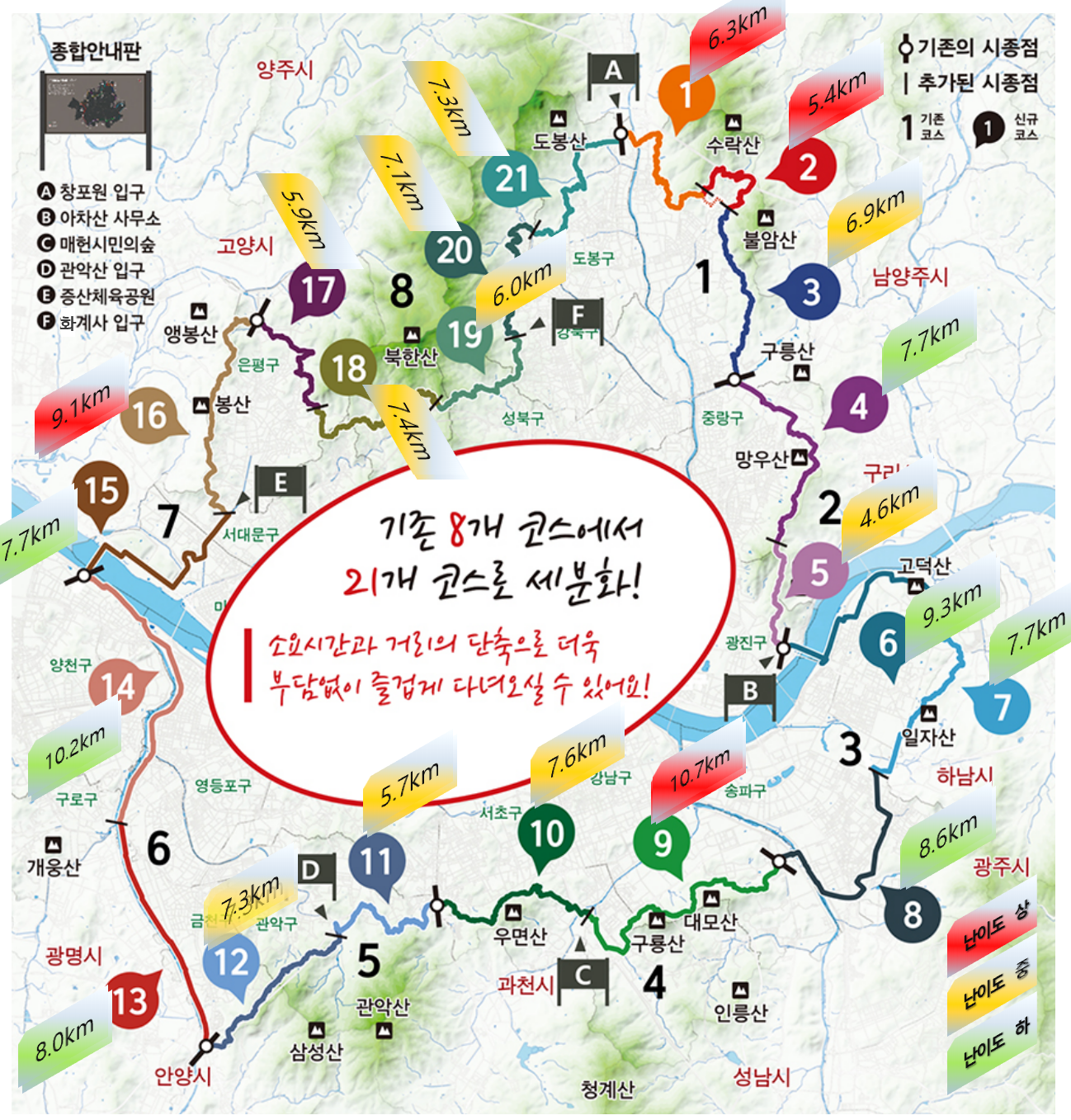 서울둘레길 2.0 코스개요