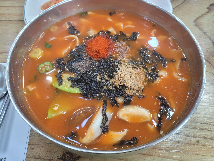 장칼국수 매운맛