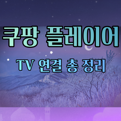 쿠팡플레이어-TV연결-총정리