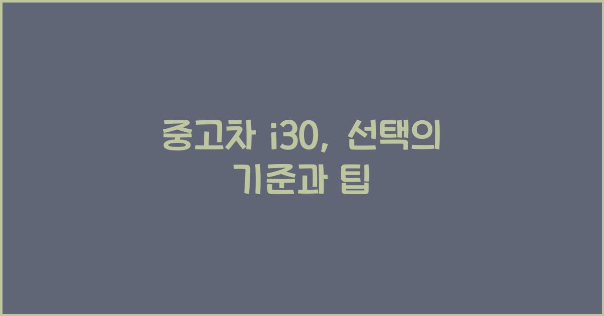 중고차 i30