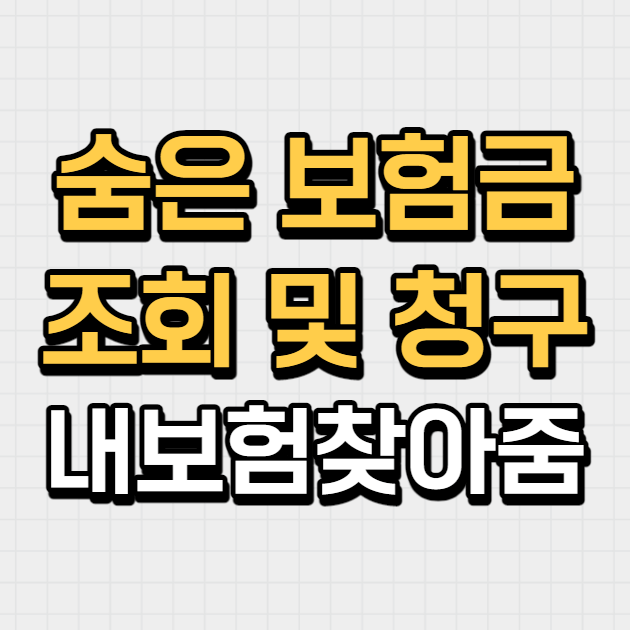  [내보험찾아줌] 숨은 보험금 찾기, 보험가입내역 조회하기(온·오프라인)