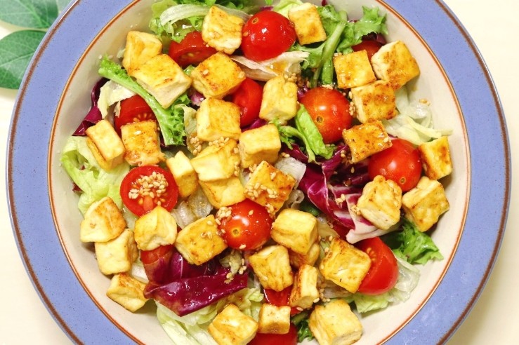 오리엔탈 드레싱 만들기 간단한 두부요리 두부샐러드 만드는 법 17