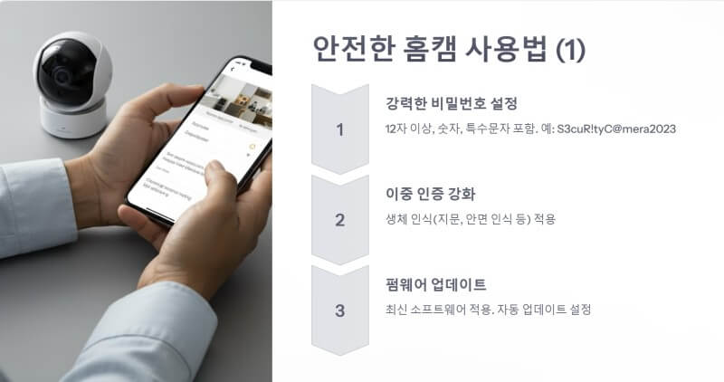 안전한 홈캠 사용법 이미지