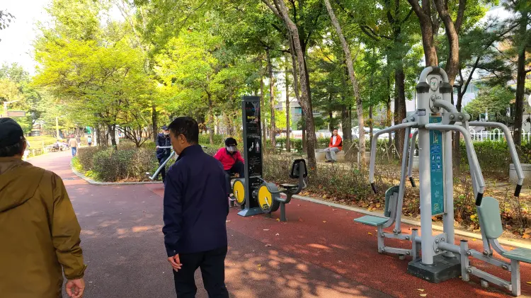 천호공원 운동기구 사진