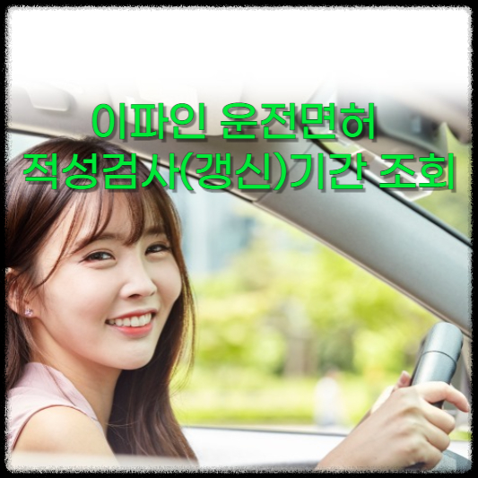  이파인 운전면허 적성검사(갱신)기간 조회