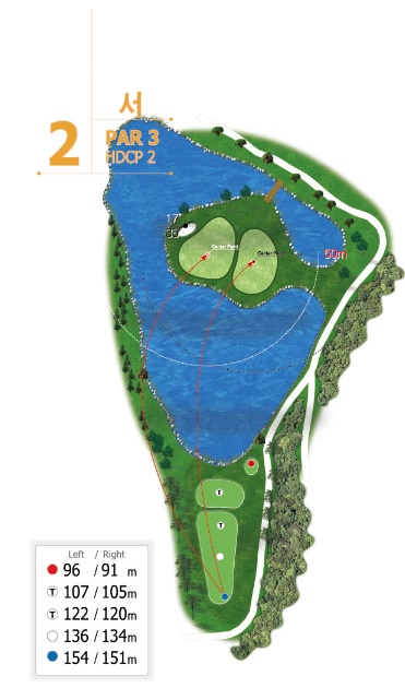 떼제페CC 서코스 2번홀 미니맵