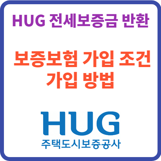 HUG 전세보증금 반환보증보험-신청방법 제출서류 보증조건및 한도