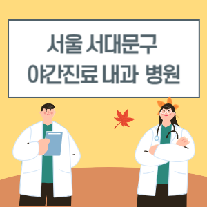 서대문구 야간진료 내과 병원 리스트 (18시 이후 늦게까지하는 병원)