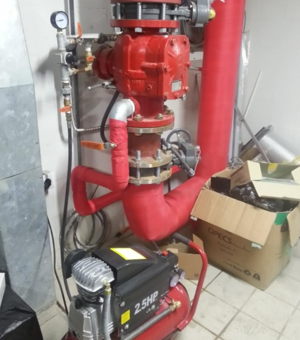 건식스프링클러(Dry type Sprinkler System)&amp;#44; Dry pipe valve&amp;#44; 급속개방기구&amp;#44;QOD&amp;#44; 엑설레이터&amp;#44; Exhauster&amp;#44; Air Compressor&amp;#44; Dry Pendent Type Head