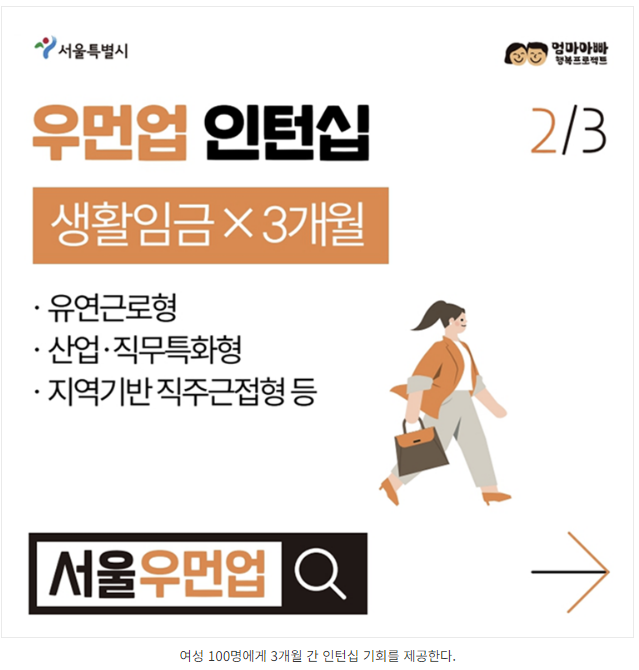 우먼업인턴십지원금이미지