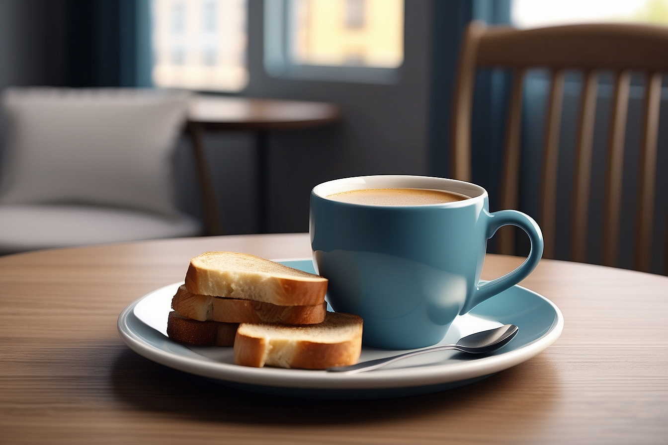 아침 식사&#44; 커피와 식빵&#44; 토스트와 커피 5